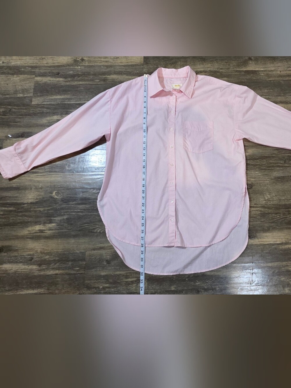Maeve by Anthropologie Pink Button Down Long Sleeve Shirt Tunic Small
